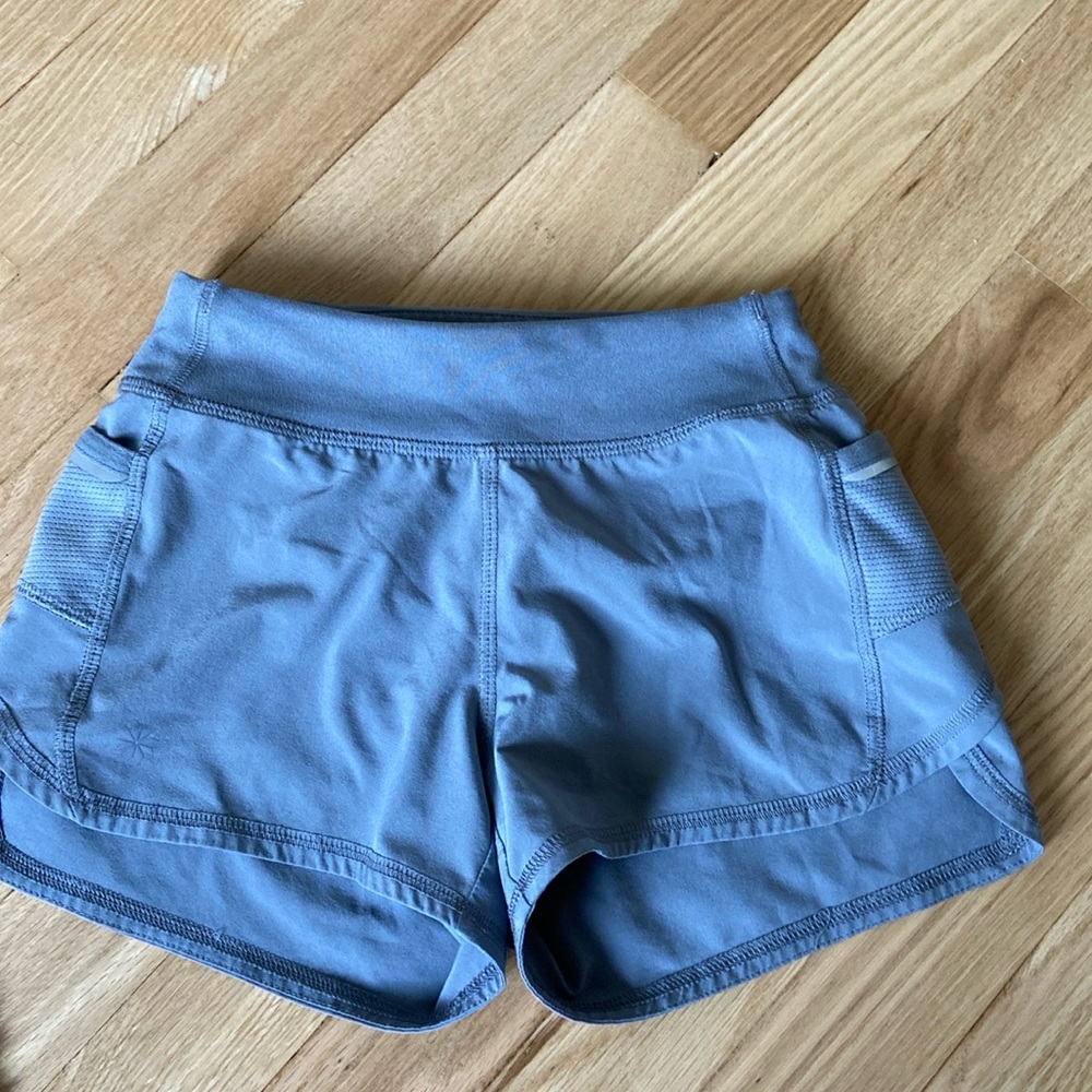 Athleta girl grey shorts with built in underwear size XS/6